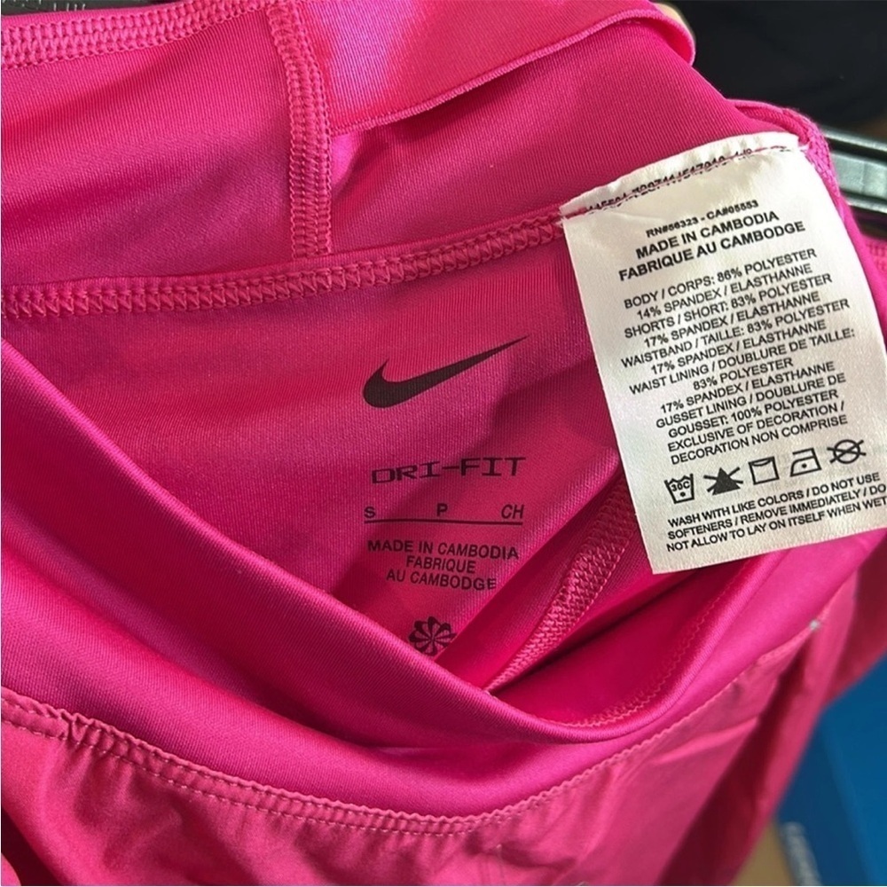 Nike Tennis gold Pink print short Skirt Athletic new with tags small - Picture 6 of 6
